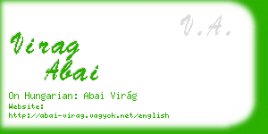 virag abai business card
